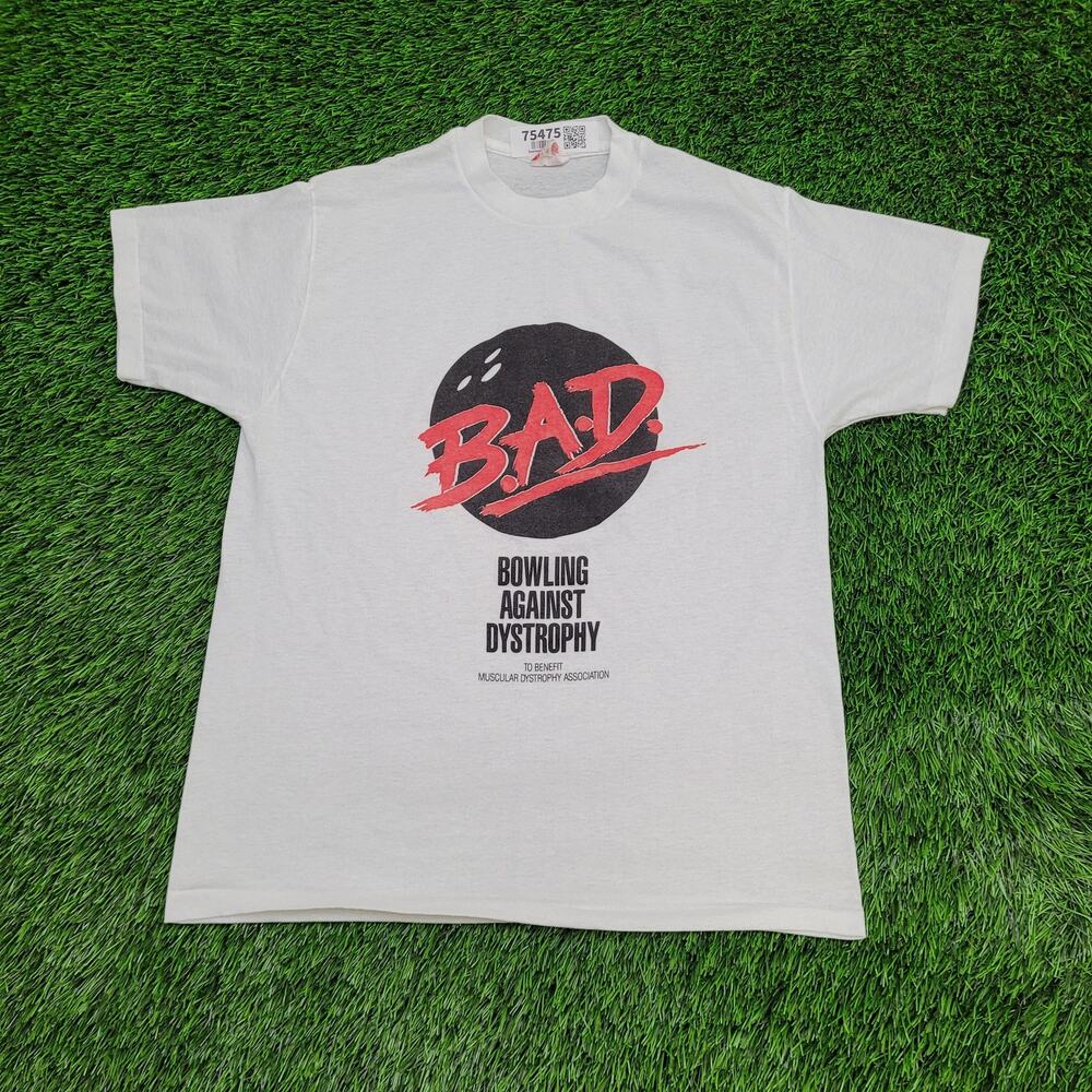 Vintage 80s BAD Bowling Shirt S/M 19x25 USA